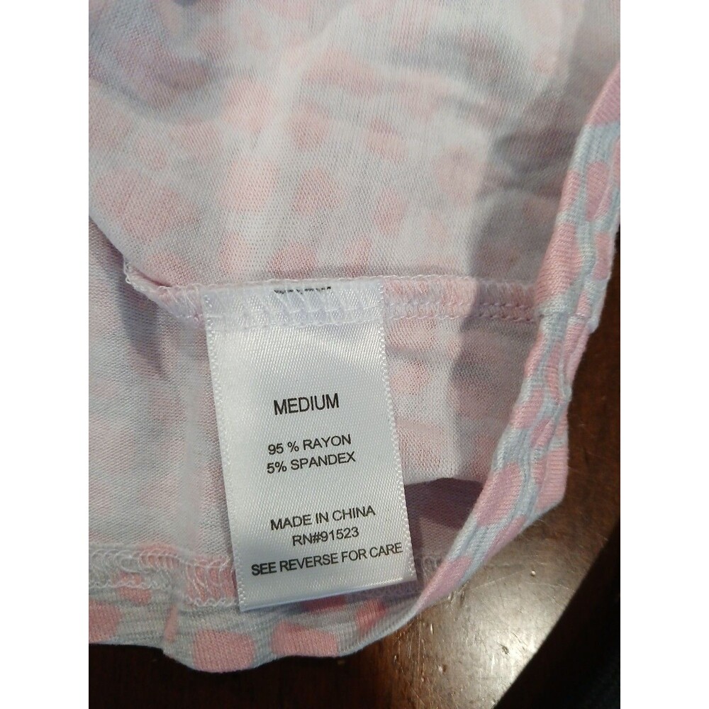 Emerson Road Womens Leopard Spotted Pajama Shirt Gray Pink Size Medium NWT Soft - Picture 10 of 11
